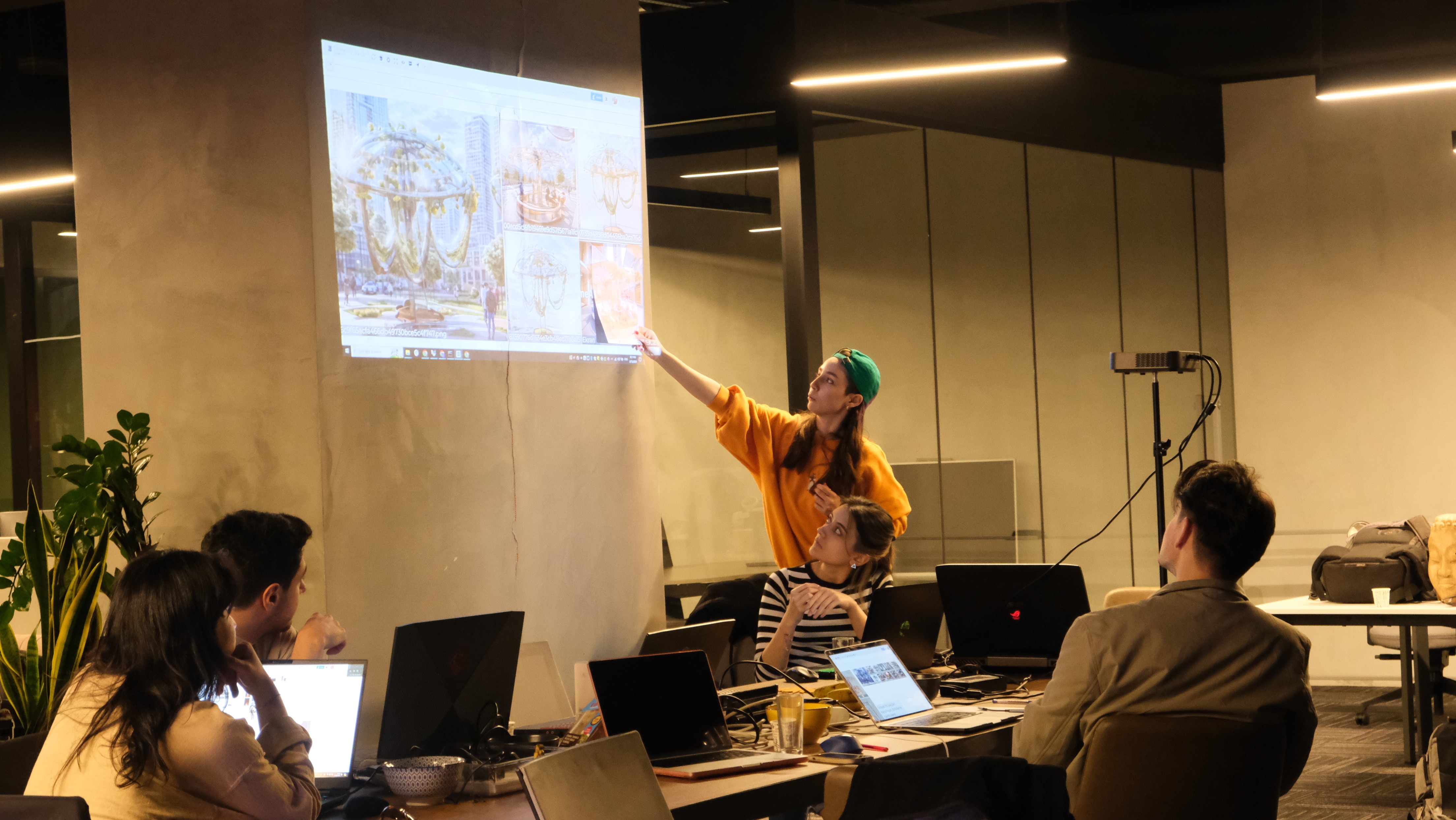 Architectural rendering showing spatial workspace